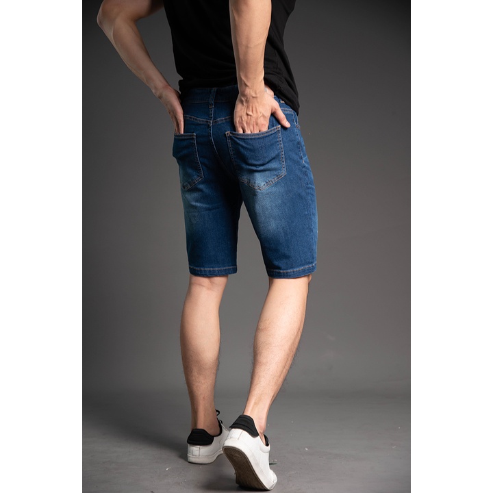 Quần Short Jean Nam H90 Chất Bò Giấy Co Giãn Mỏng Nhẹ, Thoáng Khí J013
