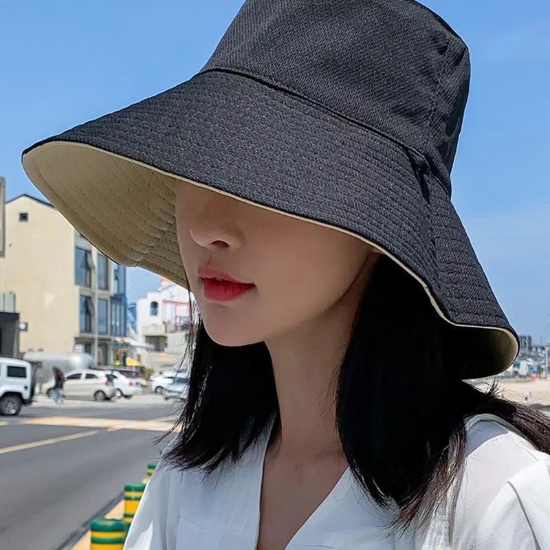 Nón Tai Bèo Màu Sắc Đơn Giản Chống Tia UV Cho Nữ