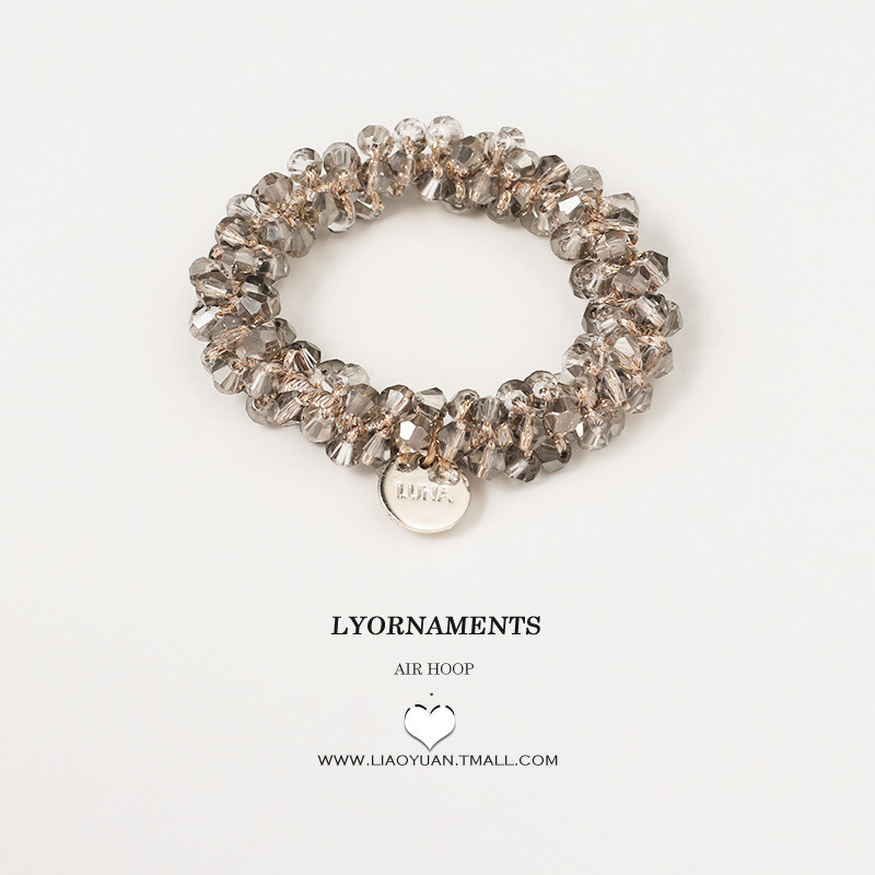 Dây cột tóc đính đá nhân tạo phong cách Hàn Quốc xinh xắn cho nữ