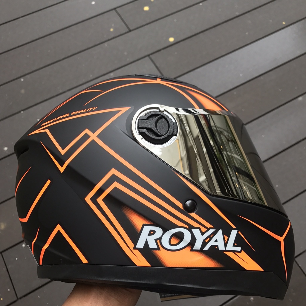 Mũ bảo hiểm royal M136 tem V25 xanh dương