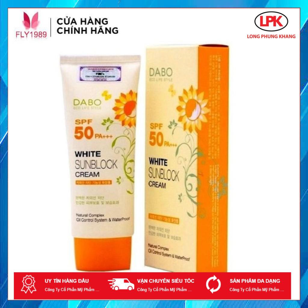 Kem chống nắng dưỡng trắng da Dabo White Sunblock 70ml