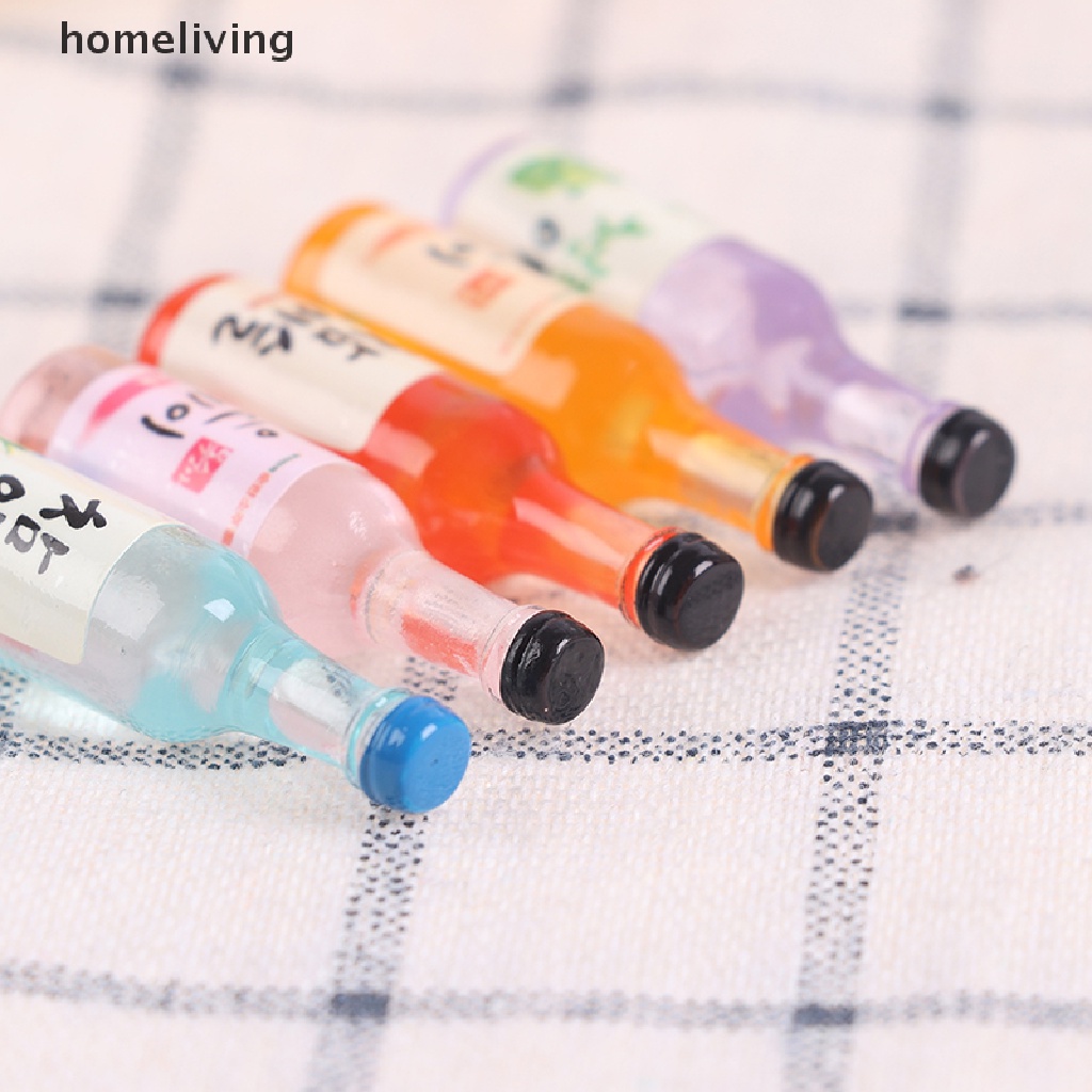 Set 10 Chai Bia Giả Mini Tỉ Lệ 1 / 12 Dùng Để Trang Trí Nhà Búp Bê