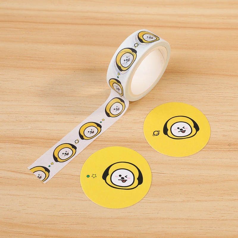 Cuộn băng keo washi 2CM*10M in hình nhóm nhạc BTS TWICE WANNA ONE EXO BLACKPINK SEVENTEEN