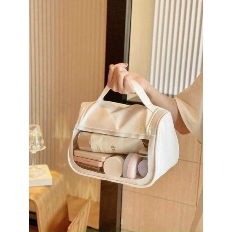 Túi xách nữ cầm tay đựng đồ mỹ phẩm đa năng COSMETIC BAG nhiều ngăn nhựa PVC chống thấm nước