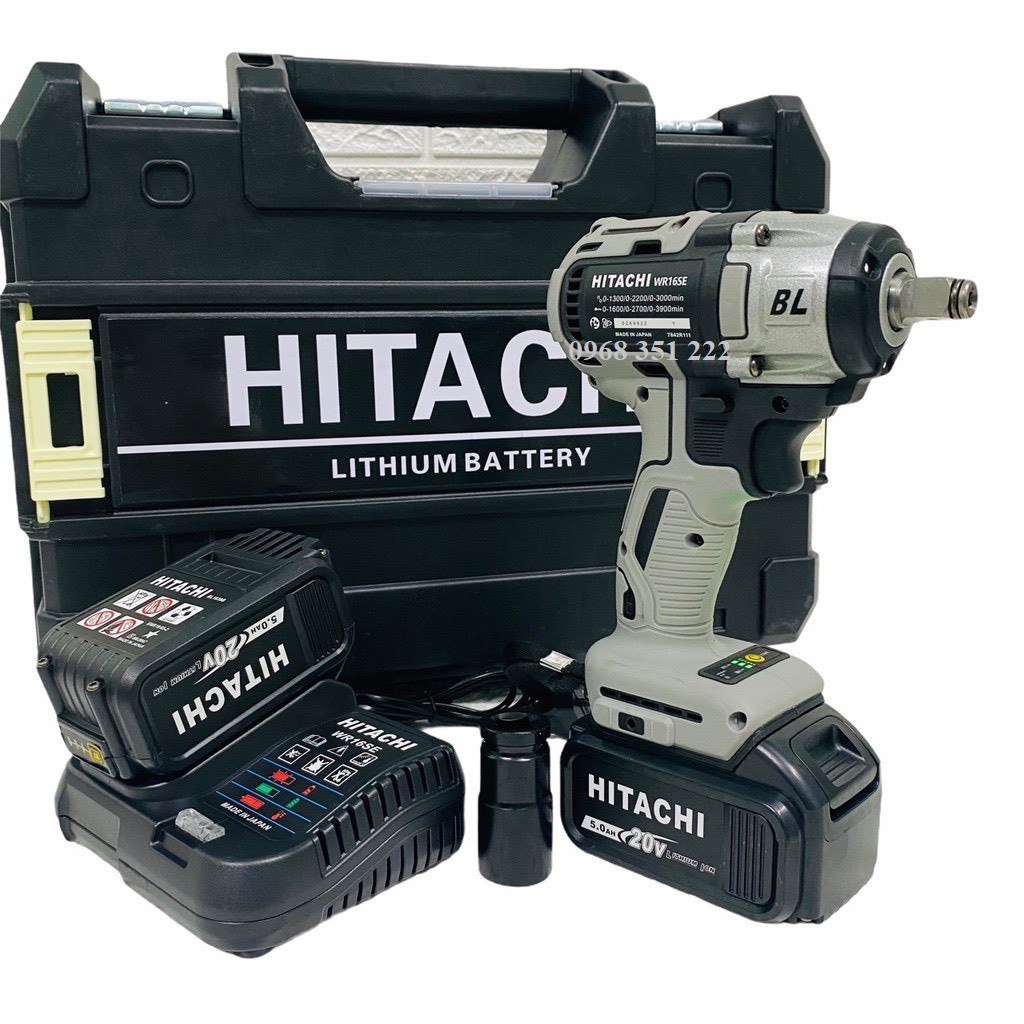Máy Siết Bulong HITACHI Cao Cấp 20v Động Cơ Không Chổi Than