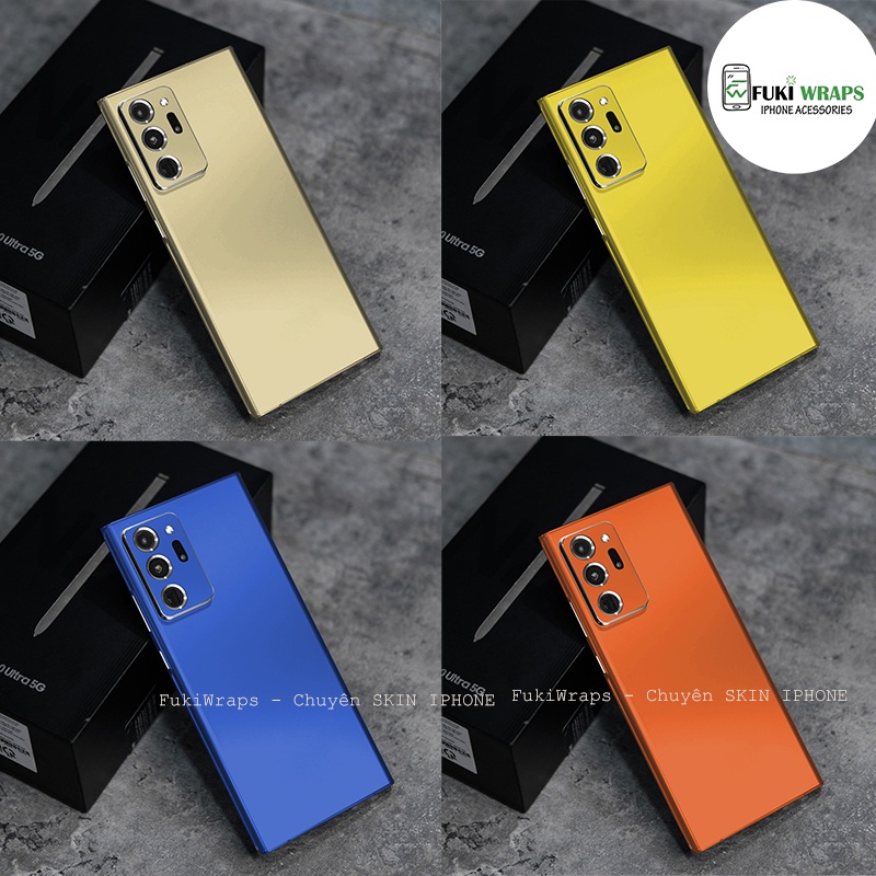 [10 MÀU] Tấm Dán Skin Nhôm Xước Full Viền Dành Cho Samsung Note 20 , Note 20 Plus , Note 20 Ultra FukiShop