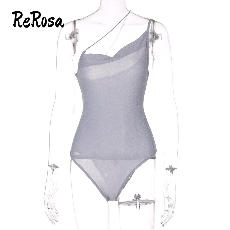 Bodysuit Lụa Bóng Hở Lưng Thời Trang Nữ Quyến Rũ 2022