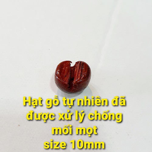 Gói 107 Hạt Gỗ Tròn Tự Nhiên 10mm Và 1 Bộ Hạt Hình Hồ Lô Xỏ Vòng Tay, Làm Đồ Handmade