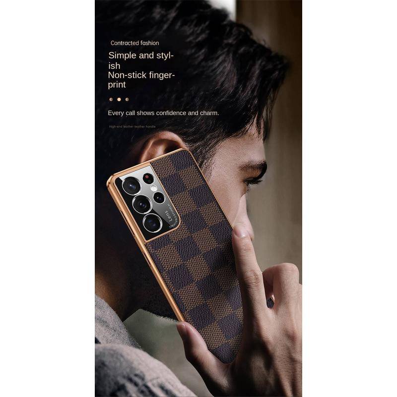 Ốp Điện Thoại Da Siêu Mỏng Chống Sốc Bảo Vệ Ống Kính Máy Ảnh Cho Samsung Galaxy S22 S21 Ultra Plus S22+ S21+