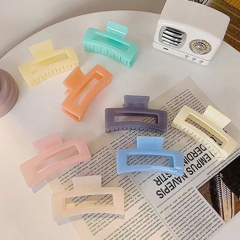 Kẹp Tóc Acrylic Trong Suốt Phong Cách Hàn Quốc Dễ Thương Dành Cho Nữ