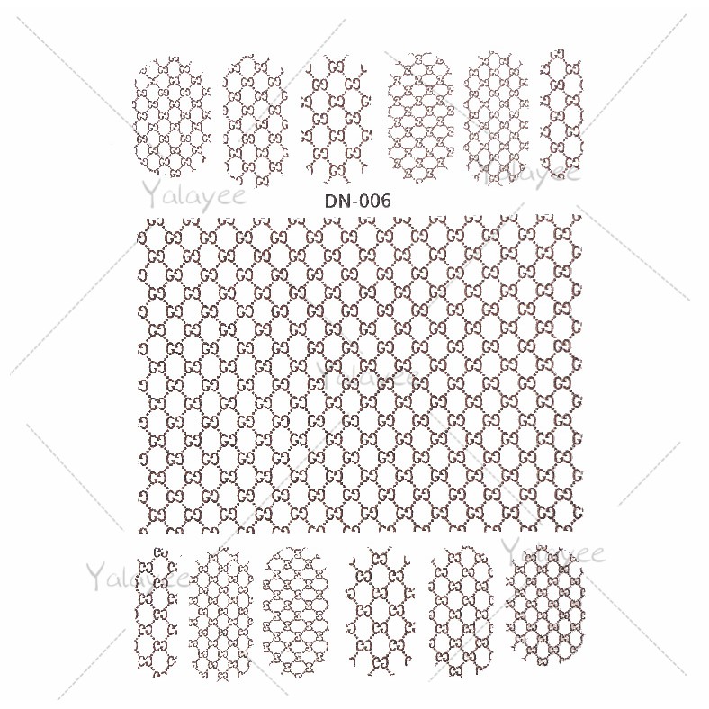 Miếng dán trang trí móng hình rắn gucci độc đáo