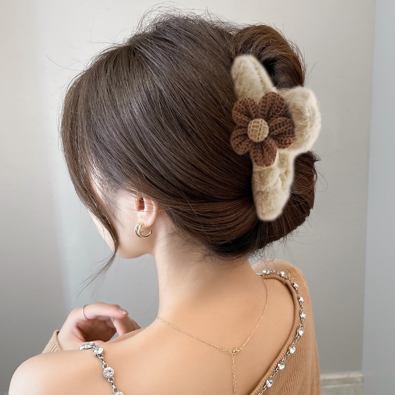 Kẹp Tóc Phối Lông Phong Cách Hàn Quốc Thời Trang Cho Nữ