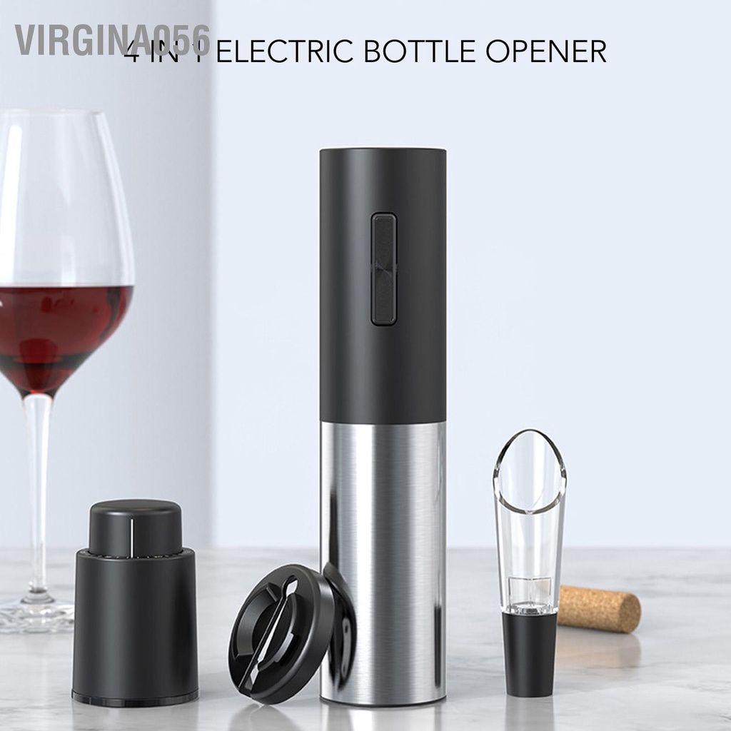 Virgina056 Bộ vặn vít điện Độ ồn thấp Dụng cụ mở chai tự động cầm tay với máy cắt giấy thiếc cho tiệc cưới tại nhà