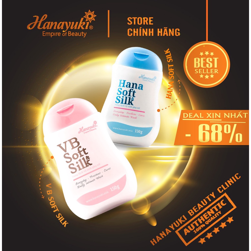 [SALE SHOCK] Dung dịch vệ sinh nam giới Hana VB Soft Silk Hanayuki- Chính hãng 100%