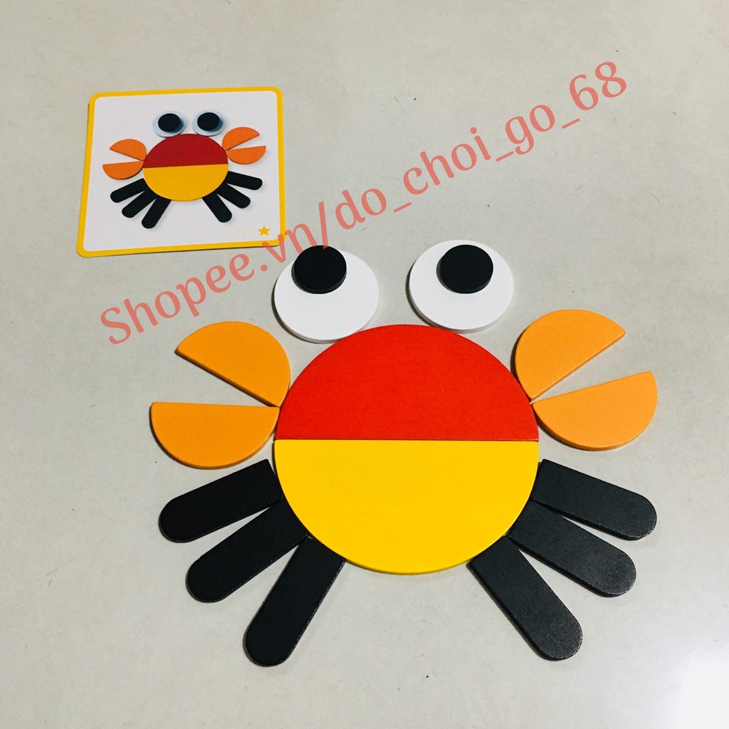 Bộ đồ chơi gỗ ghép hình các con vật