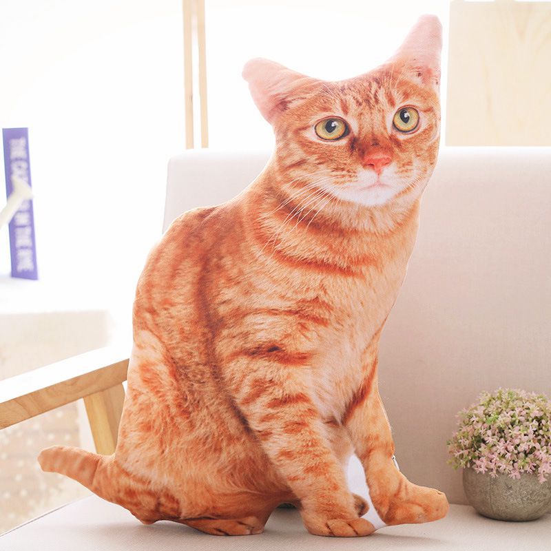 Gối Ôm Hình Mèo 3D Xinh Xắn 30 / 50cm