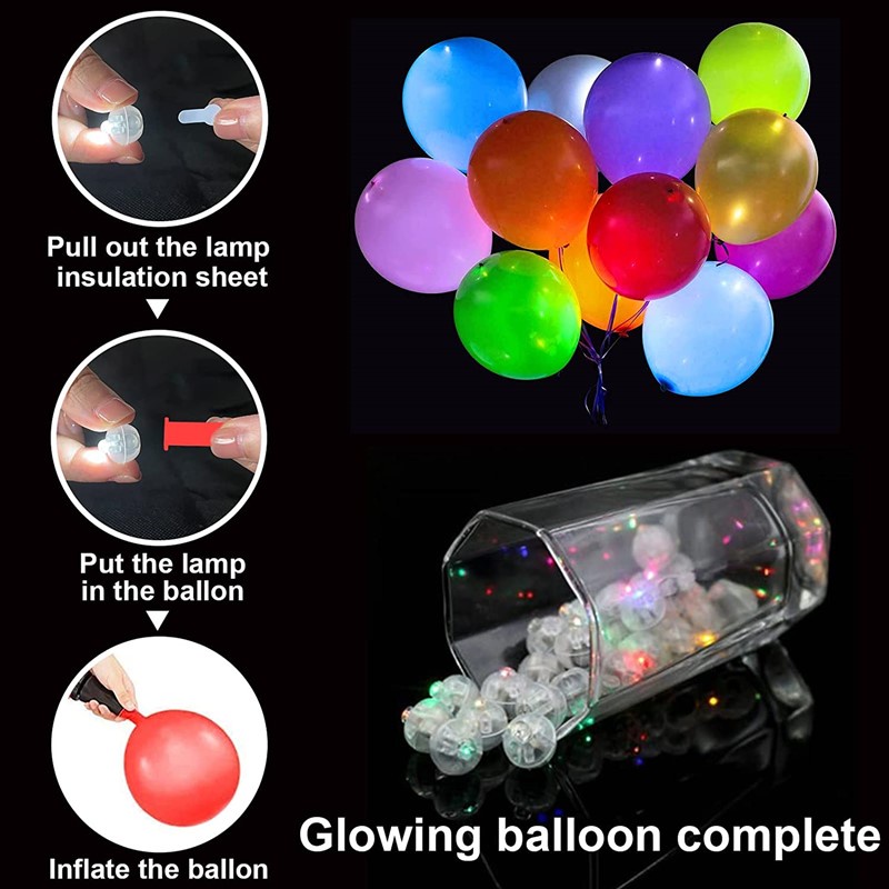 Bóng Bay Có Đèn LED Phát Sáng Độc Đáo Trang Trí Tiệc Halloween / Sinh Nhật / Giá