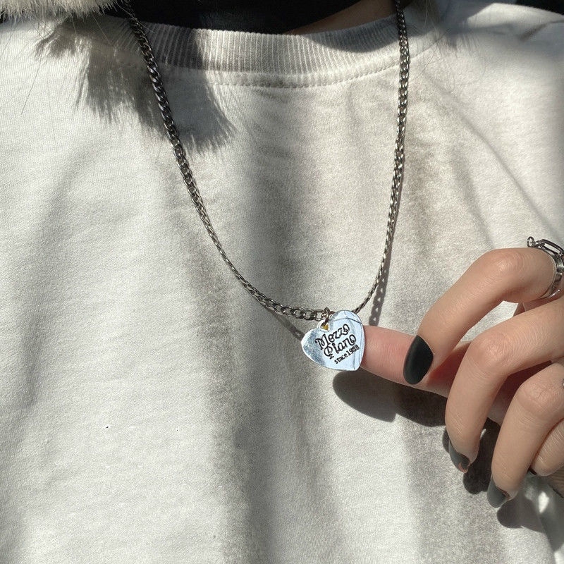 Dây chuyền mặt hình trái tim nhỏ phong cách hip hop 22401