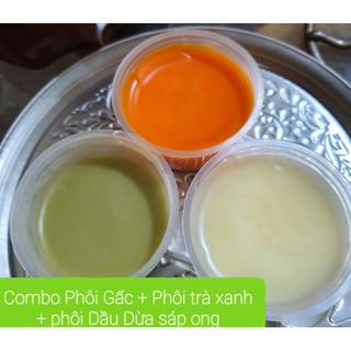 Combo Phôi gấc + Phôi trà xanh +Phôi sáp ong dầu dừa