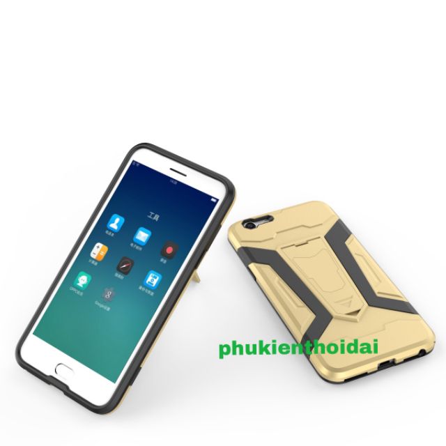 Oppo F7 ốp lưng chống sốc Iron Man cao cấp giá đỡ xem phim