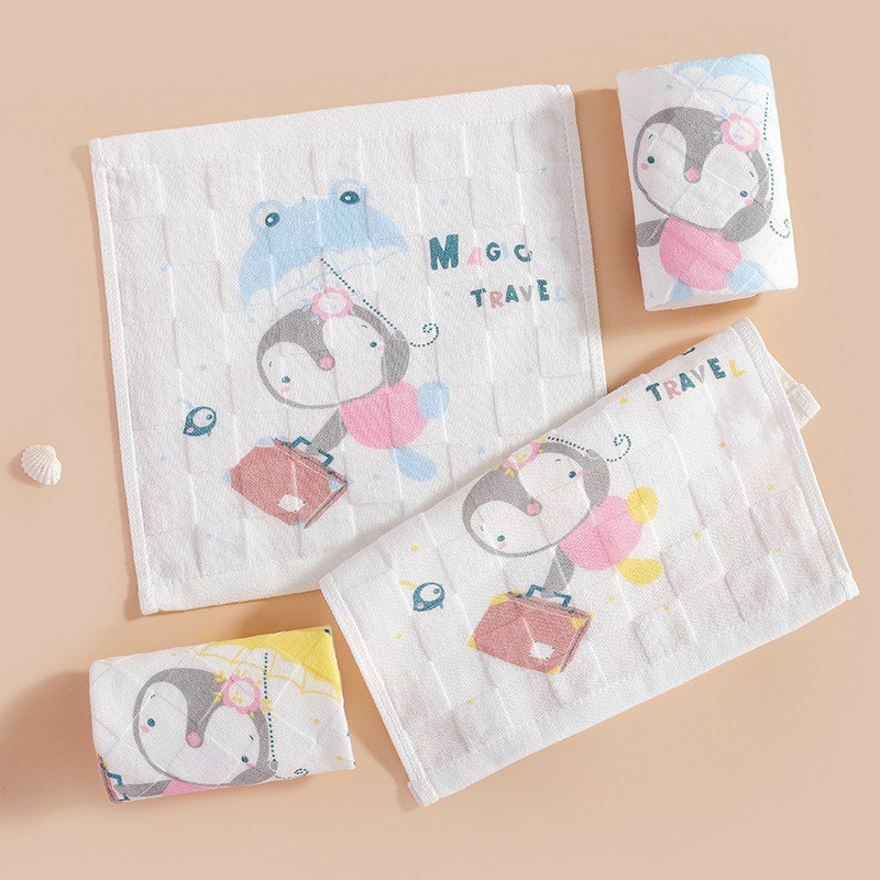 Set 10 khăn sữa xô dệt ô vuông siêu xinh cho bé Lee Lee