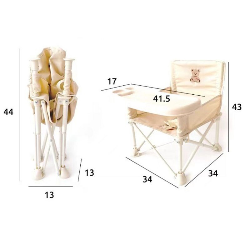 Ghế ăn dặm gấp gọn du lịch phong cách Hàn Quốc