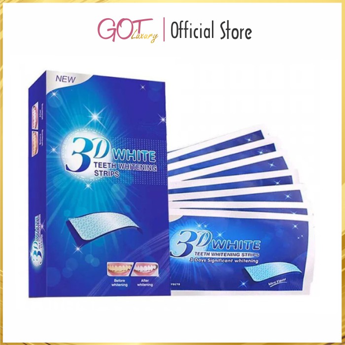 Miếng dán trắng răng tiện lợi 3D White Teeth Whitening Strips