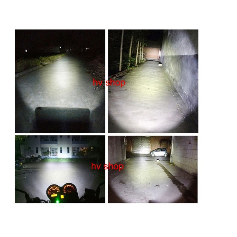 Đèn  pha led xe máy pha cos chân H4/HS1 có quạt 40W (sáng trắng) .