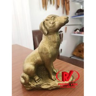 TƯỢNG CON CHÓ BẰNG ĐỒNG NGUYÊN CHẤT