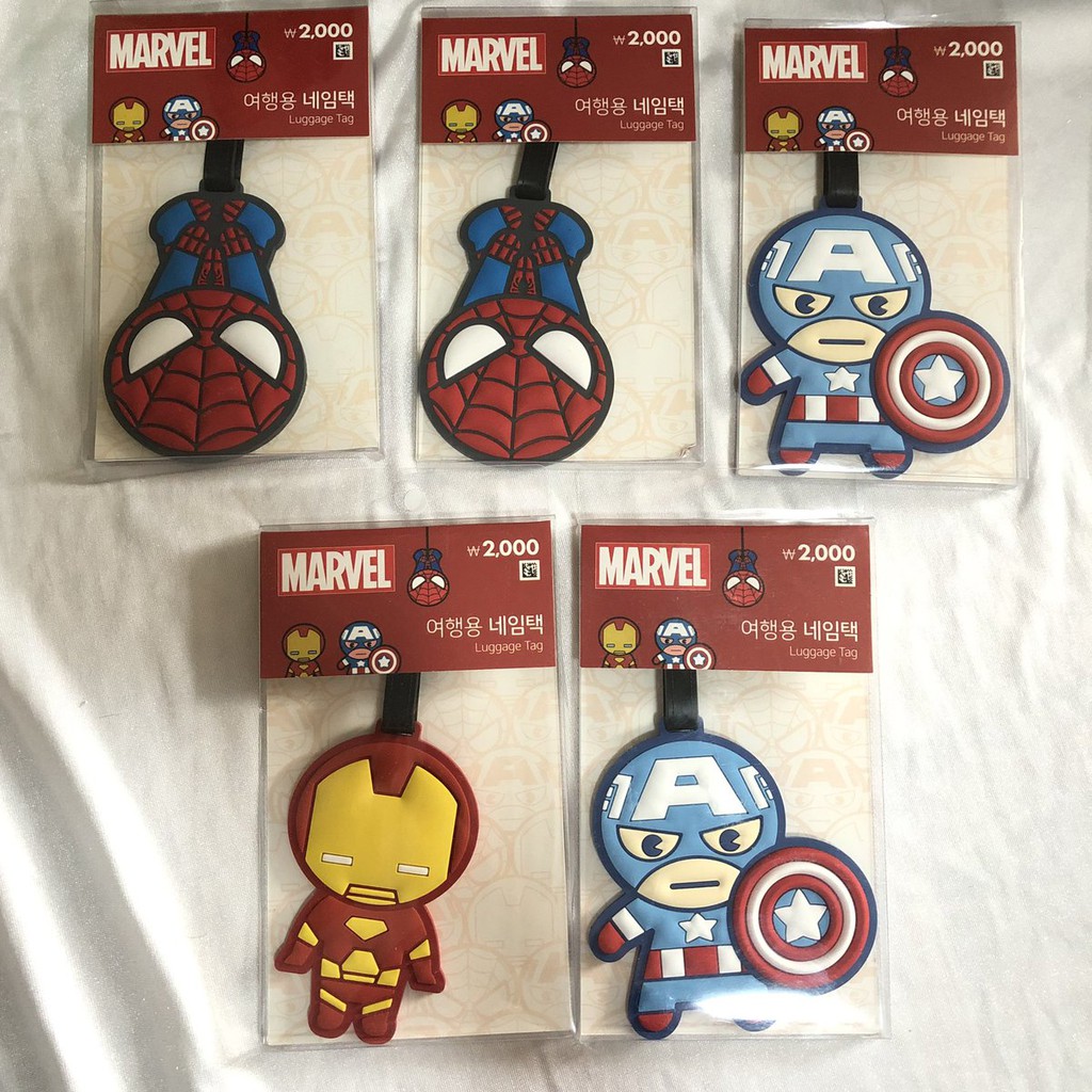 {Daiso Korea - Có sẵn) Marvel series ~ Nametag/ Luggage tag