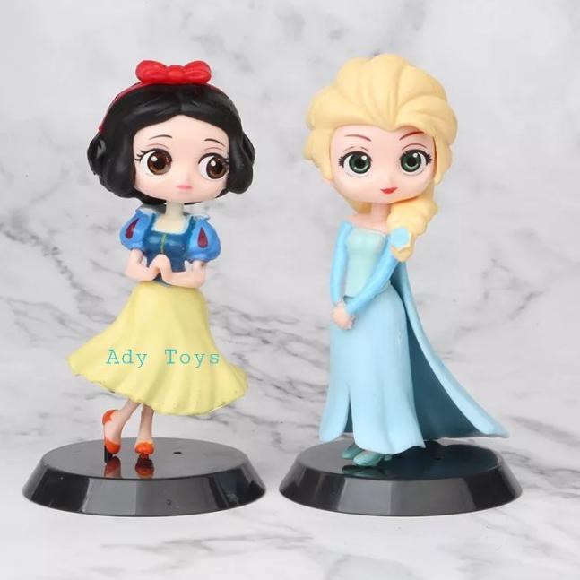 Disney Set 6 Mô Hình Nhân Vật Công Chúa Bạch Tuyết / Elsa / Anna / Alice Trong Truyện Cổ Tích