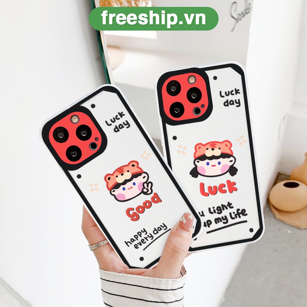 Ốp lưng iphone trong lỗ viền camera luck good 6plus/6splus/7/7plus/8/8plus/x/xs/11/12/13/pro/max/plus/promax