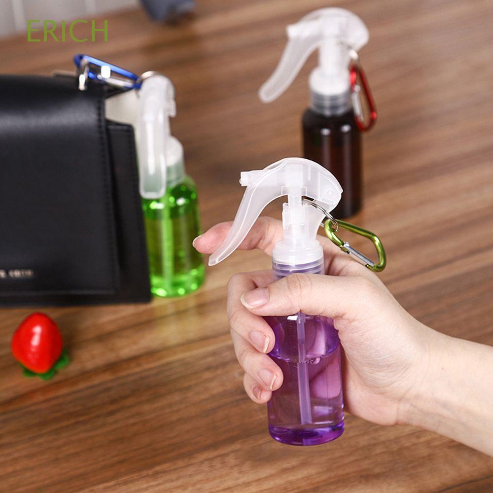 Chai xịt rỗng bằng nhựa 60ml nhiều màu sắc có móc khóa có thể đổ đầy lại đựng nước hoa/chất tẩy rửa tay/dầu gội/sữa tắm