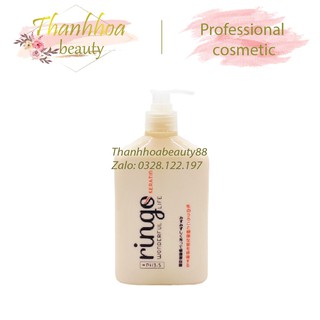 Kem hấp ringo keratin siêu phục hồi hư tổn , siêu mềm mượt 550ml