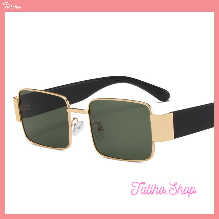 [HÀNG XỊN, GIÁ TỐT] Kính Mát (Kính Râm) Cao Cấp Hình Vuông Gọng Kim Loại Phong Cách Châu Âu- Carl Fitow - Mã MK005