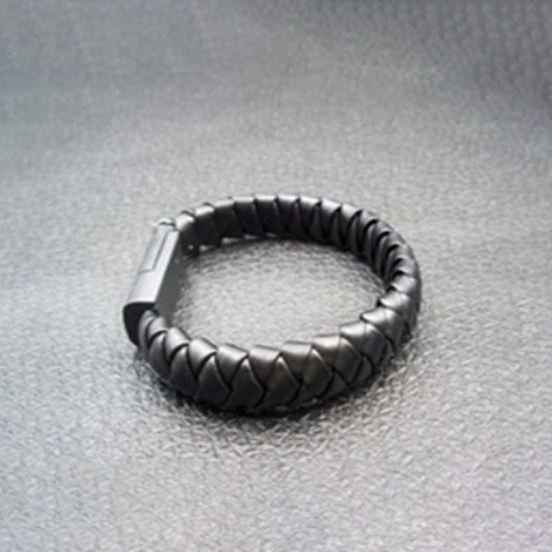 Dây Cáp Sạc Truyền Dữ Liệu Micro USB Dạng Vòng Đeo Tay Bằng Da Nhỏ Gọn Dành Cho Iphone 6 6s Android Type-C