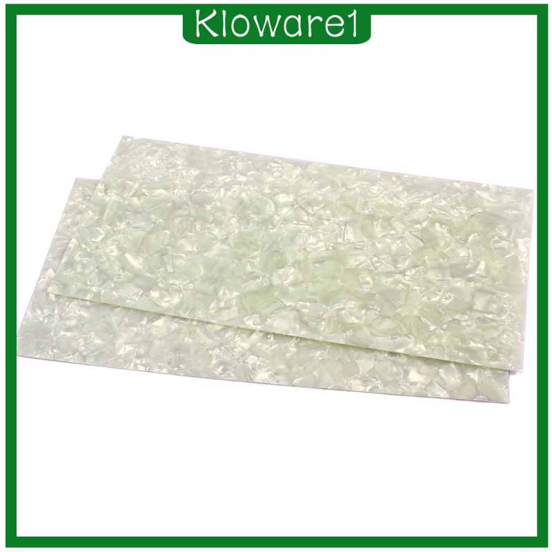 [KLOWARE1]2pcs Celluloid Purfling Sheet Head Veneer Shell White Guitar DIY Accessory