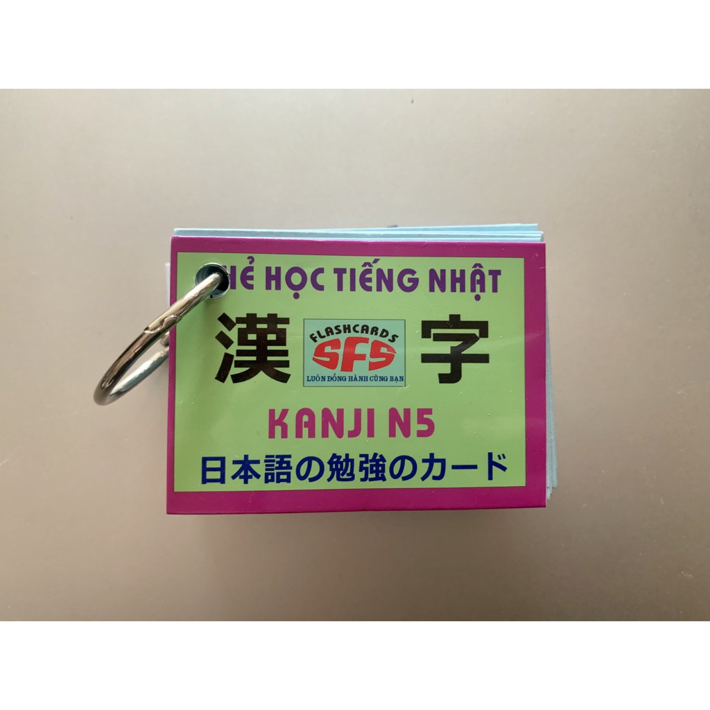 Thẻ Kanji N5 [ÉP PLASTIC CHỐNG NƯỚC]