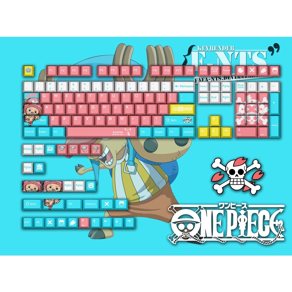 Tony Tony Chopper Keycap Cherry Hồ sơ One Piece Anime PBT DYE-SUB Bàn phím cơ học Keycap