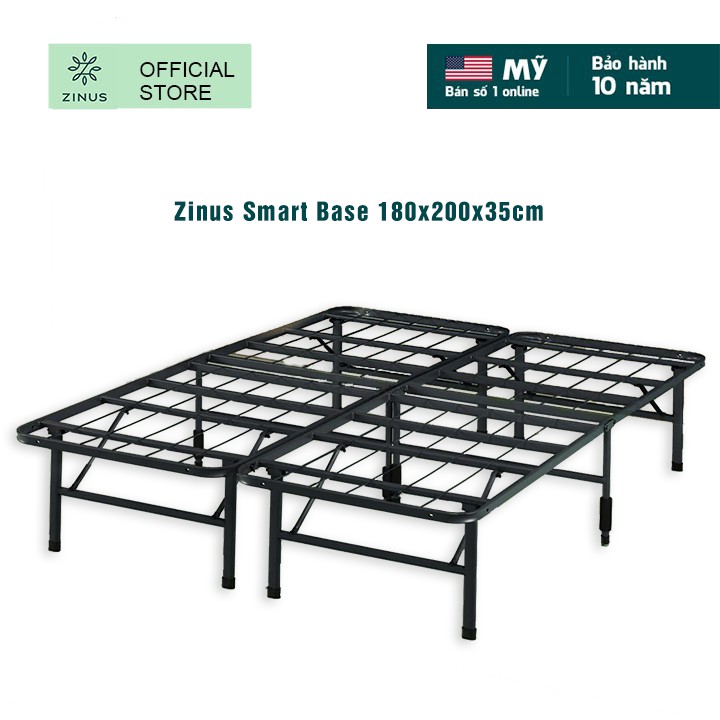 Giường Sắt Xếp Thông Minh Zinus Smart Base 180x200x35cm