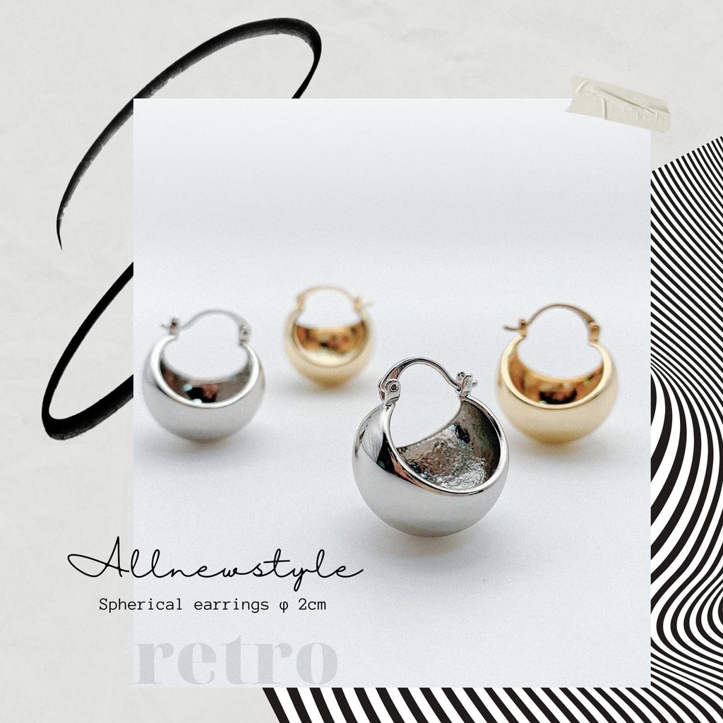 Bông tai Allnewstyle Retro phong cách Châu Âu