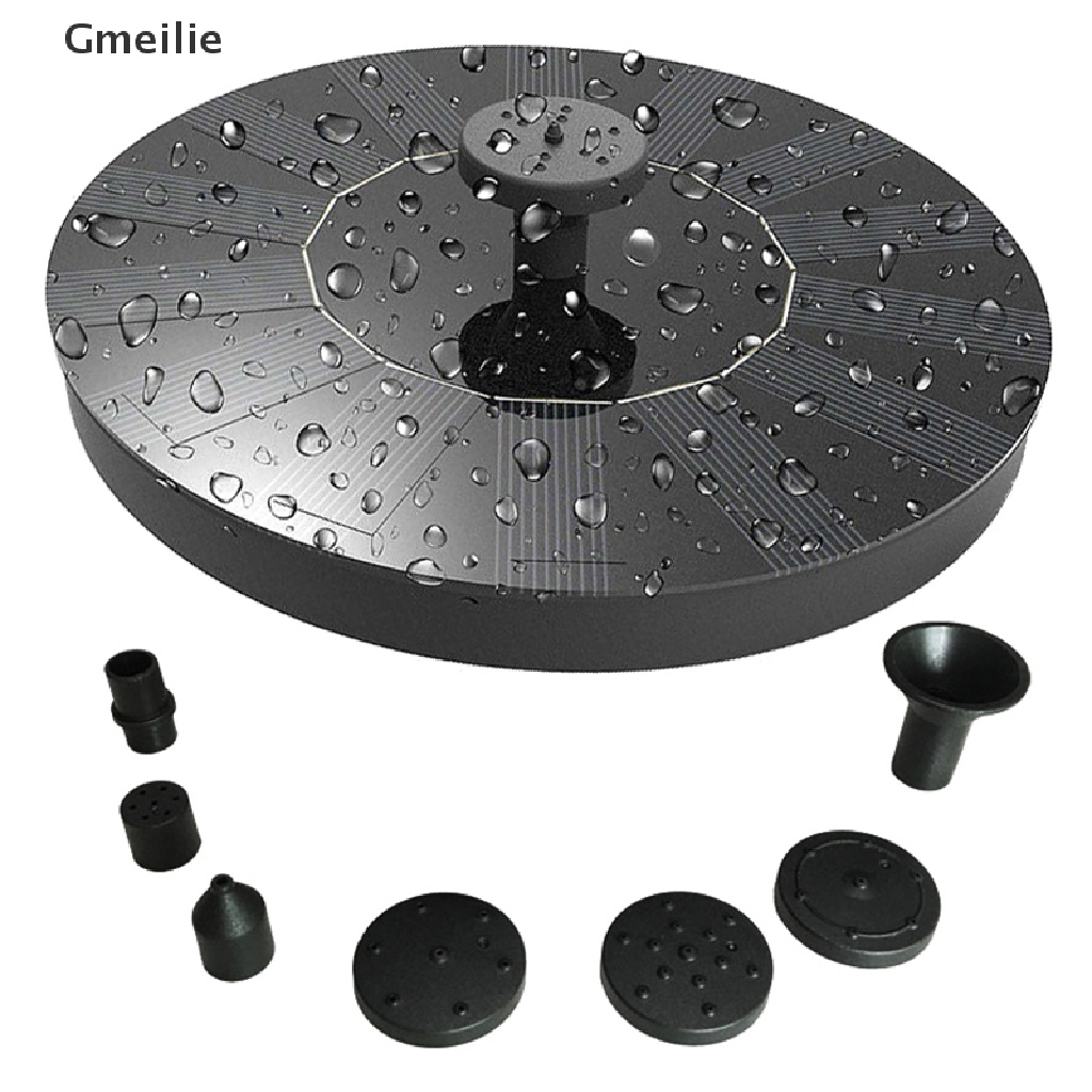 Gmeilie Solar Powered Floating Bird Bath Water Fountain Outdoor Pond Pool Garden Patio VN