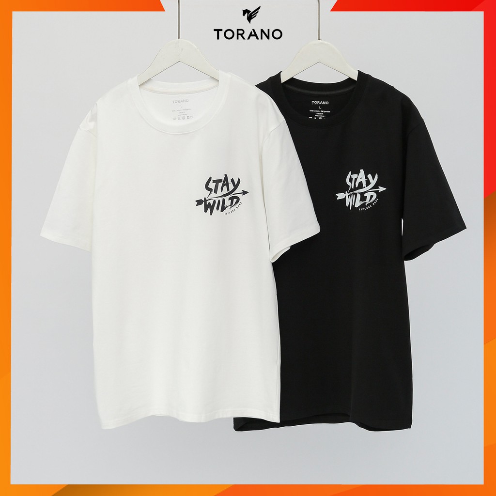 Áo thun nam cổ tròn in hình TORANO Stay Wild TS407, áo phông cotton silky nhẹ, mềm, hình in sắc nét không nhàu phai | BigBuy360 - bigbuy360.vn