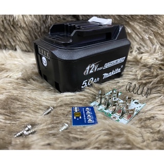 Vỏ, mạch pin Makita 10.8V - 12V MAX Li-ion trượt, Led báo pin và nhận sạc zin.