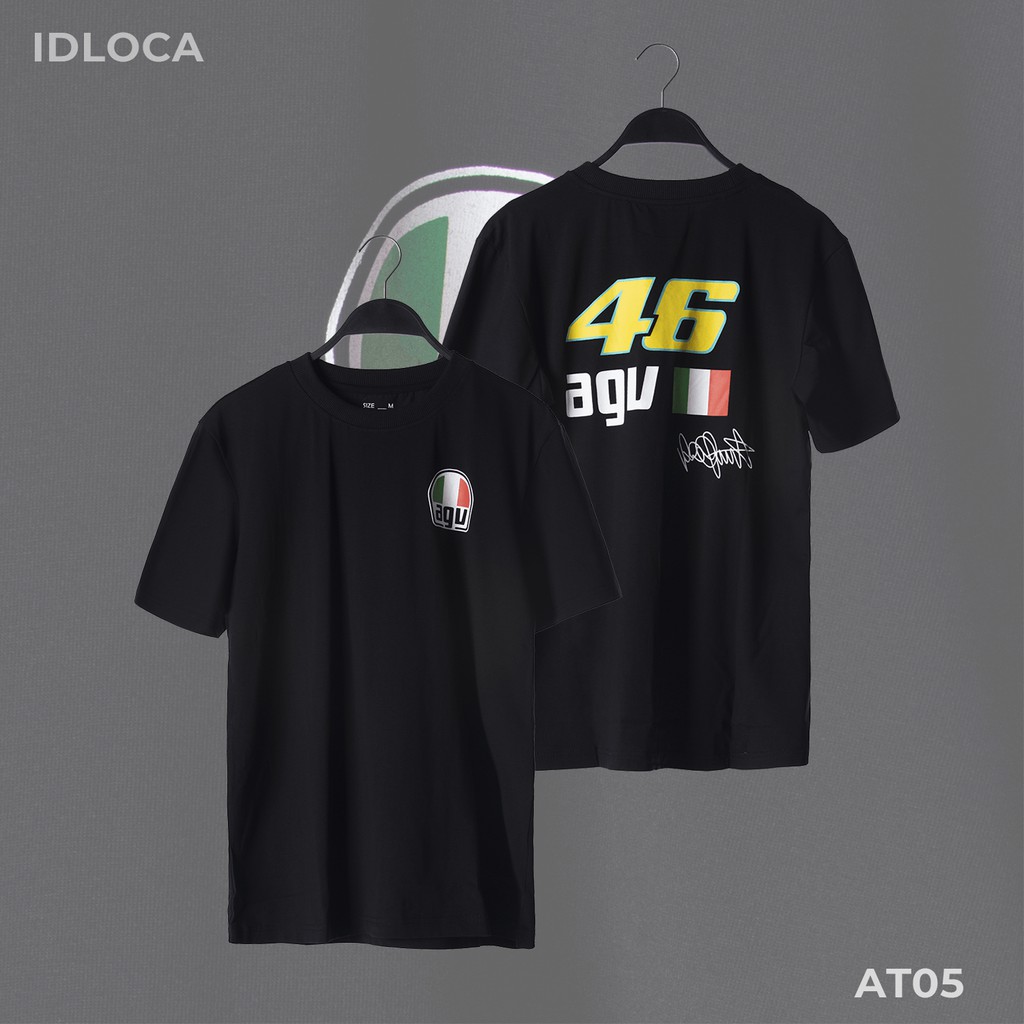 Áo thun đen cổ tròn logo IDLOCA