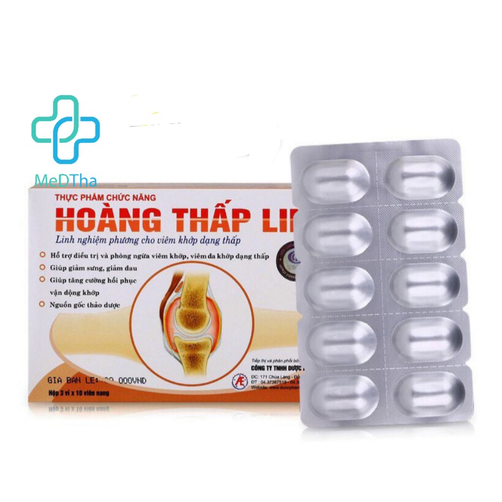 Hoàng Thấp Linh - Hỗ trợ điều trị viêm khớp, đau khớp, thấp khớp, thoái hóa khớp (Hộp 30 viên) [Chính Hãng]