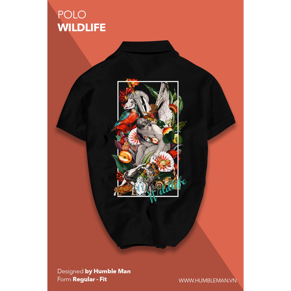 Áo Polo Wildlife vải cá sấu Cotton xuất xịn, chuẩn form, trẻ trung - thanh lịch - Humble Man