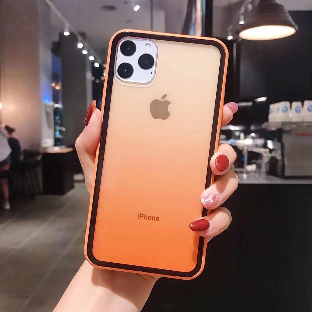 Iphone 11/ 11pro / 11pro max - Ốp lưng meka viền mềm 6 màu ( đỏ - đen - vàng - hồng -cam -xanh lá)