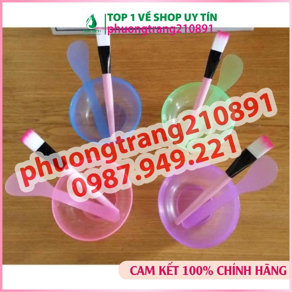 Combo 3 chén trộn mặt nạ, bộ bát trộn mặt nạ (bát + cọ + que nhựa)