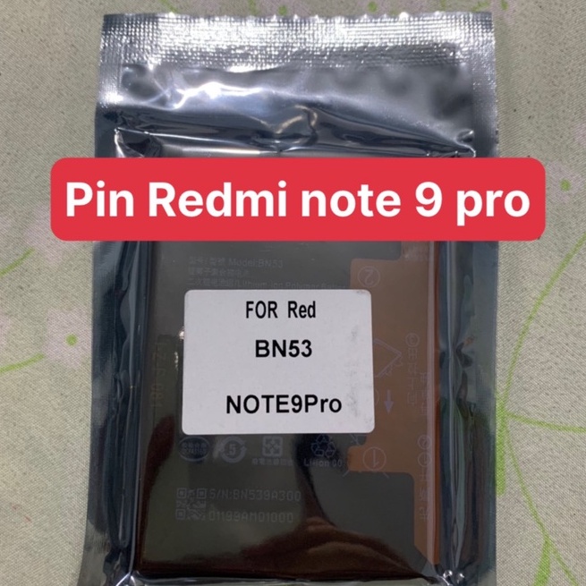 pin xiaomi BN53 / Redmi note 9 pro / pin zin chính hãng 5020mAh